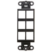 QuickPort Decora Insert, 6-Port, Brown
