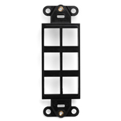 QuickPort Decora Insert, 6-Port, Black