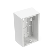 Surface Mount Backbox, Single Gang, White, Box Depth Is 1.89 Inches