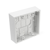 Surface Mount Backbox, Dual Gang, White, Box Depth Is 1.45 Inches