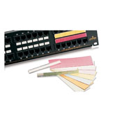 QuickPort Identification Kit. For use with 24- and 32-port patch panels. Label holder includes adheasive backing for applying directly to patch panel surface.