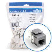 eXtreme 6+ QuickPort Connector Quickpack, CAT 6, 25-pack, grey