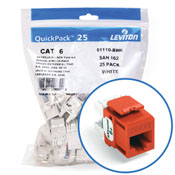 eXtreme 6+ QuickPort Connector Quickpack, CAT 6, 25-pack, orange