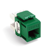 Product image for Leviton 61110-RV6 Green CAT 6 Jack Connector
