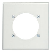 2-Gang Flush Mount 2.465-Inch Diameter, Device Receptacle Wallplate, Device Mount, Midway Size, Black
