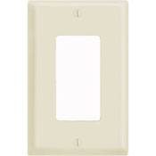 1-Gang Decora/GFCI Device Decora Wallplate, Midway Size, Thermoset, Device Mount, Brown