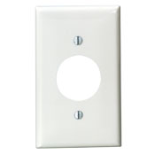 1-Gang Single 1.406-Inch Hole Device Receptacle Wallplate, Light Almond