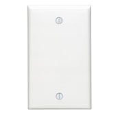 1-Gang No Device Blank Wallplate, Standard Size, Thermoplastic Nylon, Box Mount, Brown