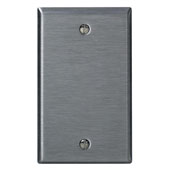 Product image for Leviton 84014 1-Gang Blank Wallplate, 430 Stainless Steel