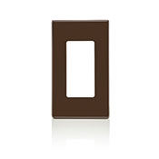 1-Gang Decora Plus Wallplate Screwless Snap-On Mount, Brown