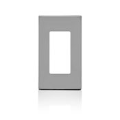 1-Gang Decora Plus Wallplate Screwless Snap-On Mount, Gray