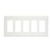 5-Gang Decora Plus Screwless Snap-On Wallplate, Light Almond