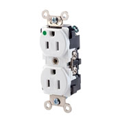 15-Amp, 125 Volt, Extra Heavy Duty Hospital Grade, Duplex Receptacle, Tamper-Resistant, Straight Blade, Self Grounding, Brown