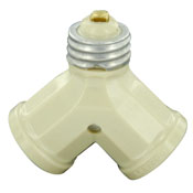15-Amp 660-Watt Light Socket Adapter, Ivory