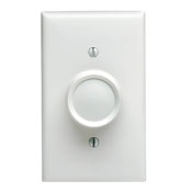 TO BE CHANGED - rotary quiet fan speed control, single pole, unlighted spec grade, cof white knob assembled. pkd 1/box, 10/ca screws packed bulk. one black lead and                                                                                            0