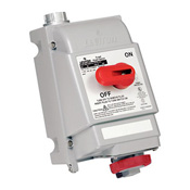 20 Amp, 277/480 Volt 3PY, IEC 309-1 & 309-2, 4P, 5W, Mechanical Interlock North American Pin & Sleeve Receptacle, Industrial Grade, IP67, Watertight, Non-Fused - Red
