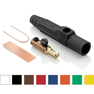 Rhino-Hide 15 Series Male Plug, Contact & Insulator, Cam-Type, Detachable, Single Set Screw Termination, #8 - #2 AWG, 150 Amp Max, Type 3R 