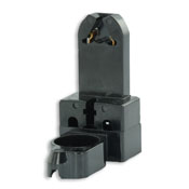 Medium Base, Bi-Pin, Fluorescent Lampholder With Starter Base, 2-Screw Terminal, 10 Pack, Black