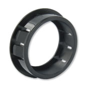 Plastic Wallplate Adapter, Snap In Grommet, Black