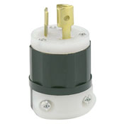 15-Amp, 250-Volt, NEMA L6-15P, 2P, 3W, Locking Plug, Industrial Grade, Grounding, Power Indication, Black-White