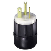 20 Amp, 125 Volt, Plug, Straight Blade, Industrial Grade, Grounding, Yellow-White