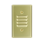 1-Gang Louvre Device Louvre Wallplate, Standard Size, Strap Mount, Brass