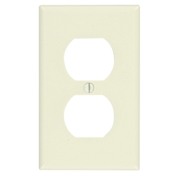 1-Gang Duplex Device Receptacle Wallplate, Light Almond