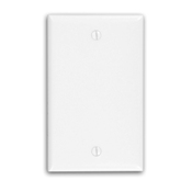 1-Gang No Device Blank Wallplate, Standard Size, Thermoset, Box Mount, Light Almond