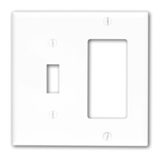 2-Gang 1-Toggle, Decora/GFCI, Device Combination Wallplate, Light Almond