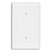 1-Gang No Device Blank Wallplate, Standard Size, Strap mount, Black