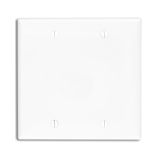 2-Gang No Device Blank Wallplate, Box Mounted, White