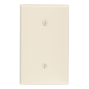 1-Gang No Device Blank Wallplate, Standard Size, Thermoset, Strap Mount, Brown