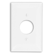 Product image for Leviton PJ7-W 1-Gang Single 1.406 Inch Hole Midway Size Thermoplastic Nylon Device Mount White Receptacle Wallplate