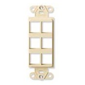 QuickPort Decora Insert, 6-Port, Grey