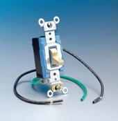 20-Amp, 120/277 Volt, 3-Way Toggle AC Quiet Switch, Heavy Duty Grade, Grounding, White