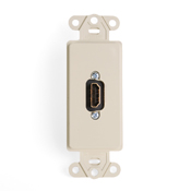Decora Insert with HDMI Feedthrough Connector, Single Gang Color: Ivory