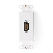 Decora Insert with HDMI Feedthrough Connector, Single Gang Color: White