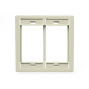 MOS Wallplate, dual-gang,  light almond