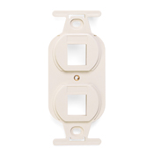 QuickPort Duplex Type 106 Insert, 2-Port, Light Almond