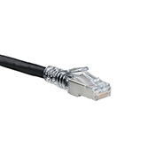 Cat 6A Slimline Patch Cord, 10 Feet, Black