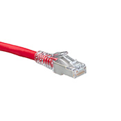 Cat 6A Slimline Patch Cord, 10 Feet, Red