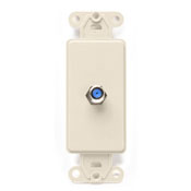 Decora Insert, F Connector, Light Almond