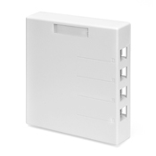 Quickport Surface Mount Housing for Shielded Connectors, 4-Port, White