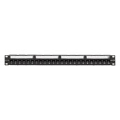 Extreme Cat 6A Patch Panel, 110-Style, 19 In Rack Mount, 24 Port Configured, Black