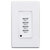 Low Voltage Pushbutton Station, 4 Button-On/Off, 1 Gang, White