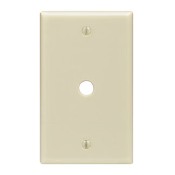 1-Gang .406-Inch Hole Telephone/Cable Wallplate, Midway size, Brown