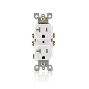 20 Amp 125 Volt, Duplex Receptacle, Straight Blade, Residential Grade, Self Grounding, Brown