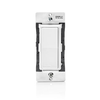 Decora Digital Dual Voltage Matching Switch Remote for Decora Digital Switches. For 3-way or up to 5 addfitional location applications. 120/277 VAC. With LED Locator. White face assembled on device, Ivory and Light Almond faces included.