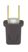 10 Amp, 125 Volt, Plug, Polarized, Non-Grounding, Black