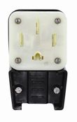 Product image for Leviton 9452-P 125/250 Volt 50 Amp 3-Pole 4-Wire NEMA 14-50P 3 Hp Black Nylon Grounding Angled Straight Blade Plug